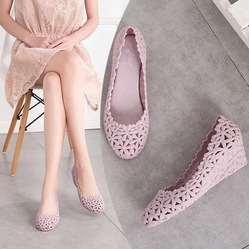 ZZPOHE Летние сандалии женские мягкие большие размеры флип-флоп сандалии удобные, повседневные женская обувь на среднем каблуке; босоножки на танкетке - Цвет: pink