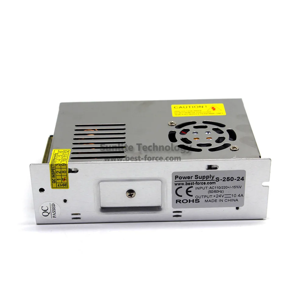Лучшее качество 24V 10.4A 250W Драйвер импульсного источника питания AC 100 240V вход в DC24V