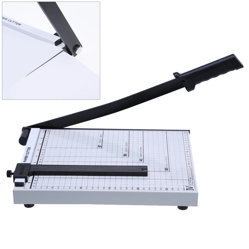 

A4 Paper Photo Cutter Guillotine cutting machine Metal Trimmer Knife 5-10 Sheets With Grid For Office School Home Supplies