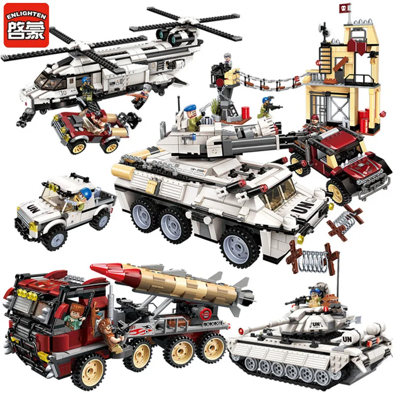 

Legoing Military Building Blocks War Tank Panzer Chinook Helicopter Vehicle Army Gun Weapon UN Force Compatible Bricks Toys