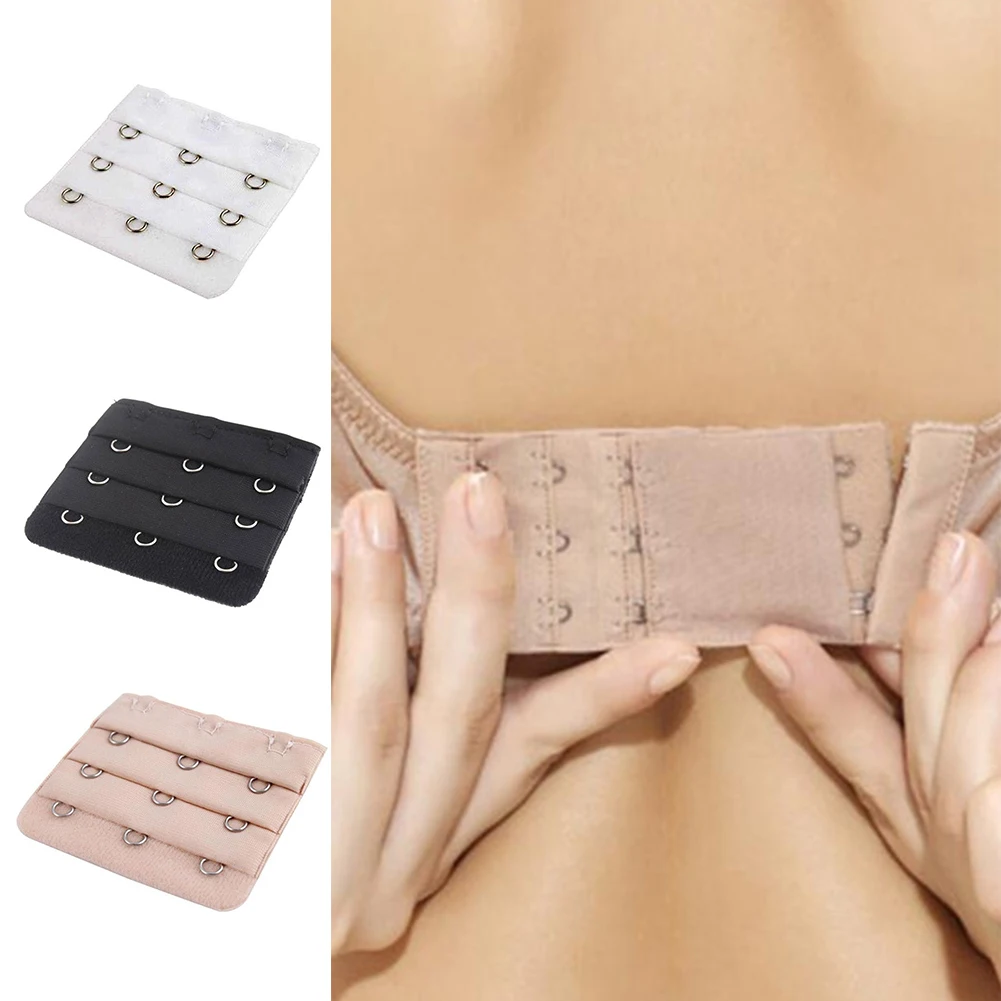 

3pcs Ladies Bra Extender Bra Extension Strap Women's Underwear Expander Black White Nude 3 or 4 Hooks Underwear Belt