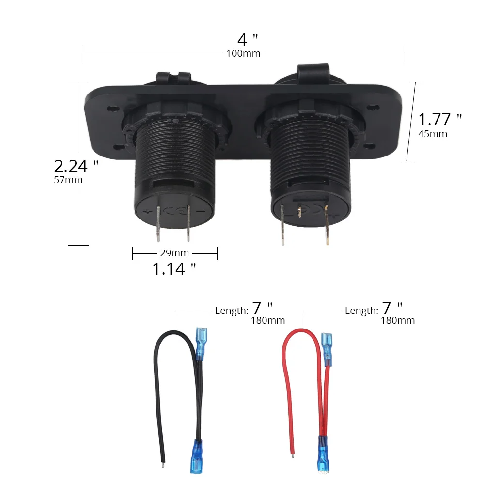 5V 4.2A Dual USB Автомобильное зарядное устройство адаптер с вкл/выкл 12V 24V гнездо прикуривателя 2.1a автомобильное зарядное устройство для телефона Ipad