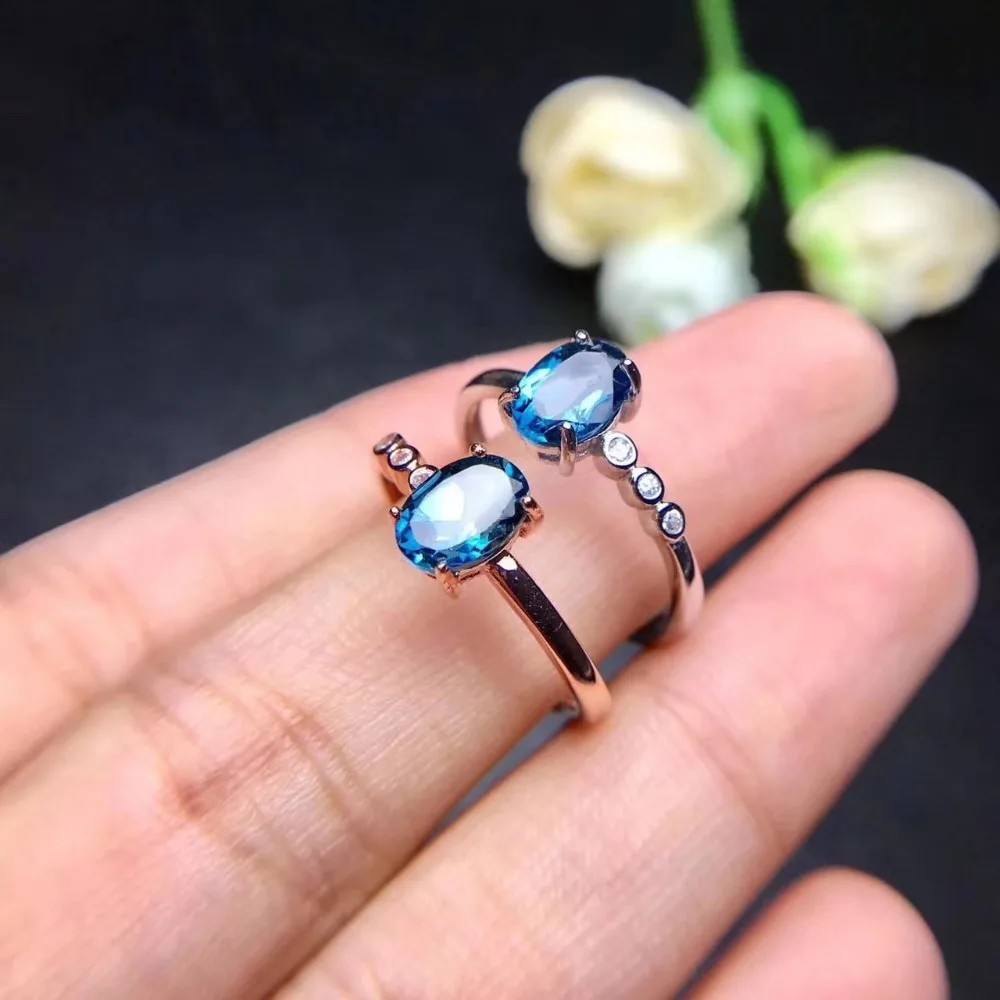 Женское кольцо с голубым топазом Fidelity ювелирное изделие из стерлингового