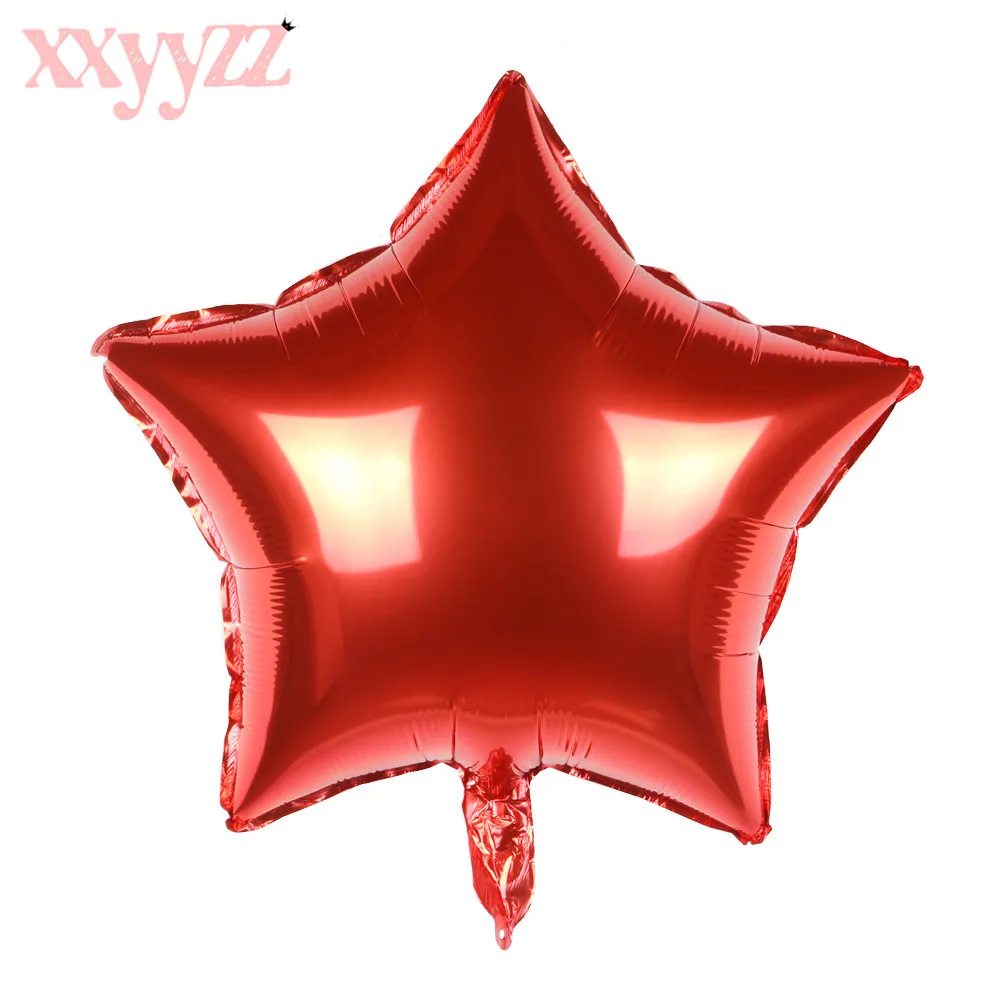 XXYYZZ 18 дюймов Звездные воздушные шары из фольги 45 см пятиконечные Звездные шары мерцающие и блестящие товары для декорации вечеринок на день рождения, свадьбу