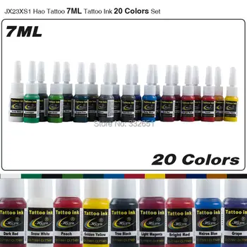 

CHUSE 20pcs 7ml PRO Tattoo Ink Pigment Set for Permanent Makeup Body Tattoo 20 Colors for Choosing Art Tattooing Paints inks INK