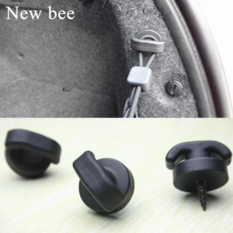 

Newbee 4pcs Car Boot Rear Trunk Glove Storage Net Clip Fastener Tie Down Hooks Ring Loop Forest Hanging Accessories For Ford VW