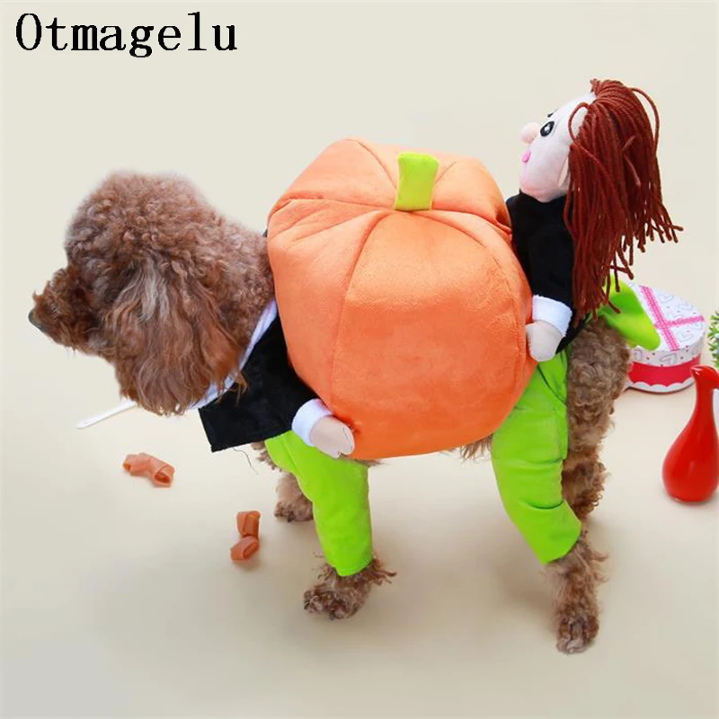 Funny Pet Cat Dog Costumes Dog Apparel Clothes For Christmas Halloween Cosplay Move Pumpkin Costume Jacket Cloak Dog Accessories3