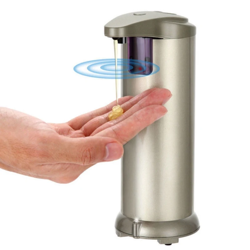 Dispensador de Sabão do Sensor Dispensador de Sabão Líquido de Aço Suprimentos de Limpeza do Carro Automático Inoxidável 2020 280 ml