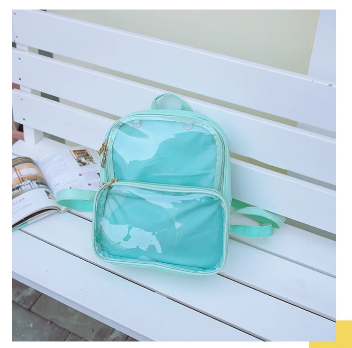 Прозрачные женские рюкзаки Itabags Harajuku рюкзак Водонепроницаемый Kawaii прозрачная сумка для школы подростка Девочки сумки через плечо
