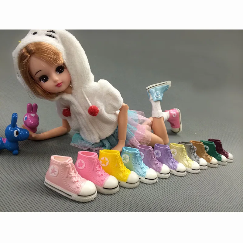Оптовая продажа 10 пара/лот модная спортивная обувь для пластиковых кукол MOMOKO OB 1/6