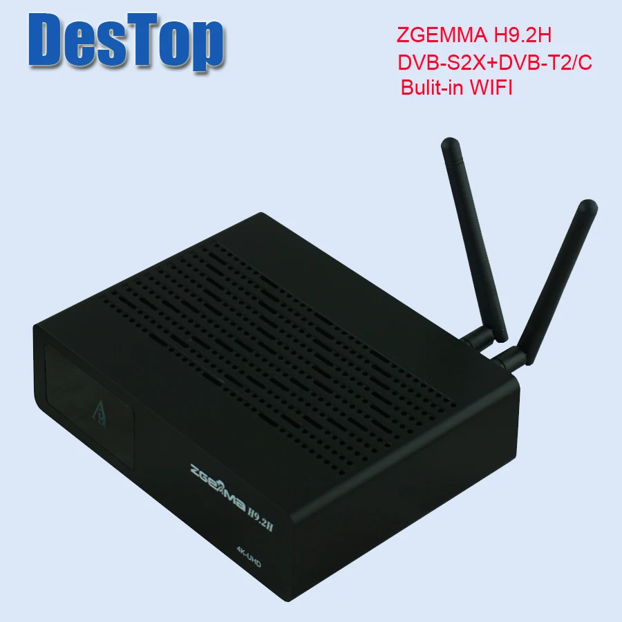 Новый 4K спутниковый ТВ приемник Engima2 zgemma h9.2h DVB S2X + T2/C тюнер muli stream bulit в WIFI 2