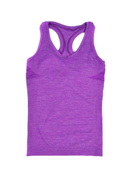 Тренажерного зала для тренировок, компрессионые лосины, одежда, встроенный модальный бюстгальтер с подкладкой, Базовая Блузка - Цвет: purple