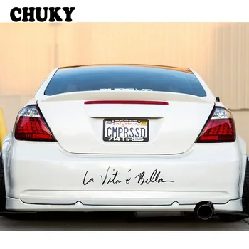 

ZD 1Pcs Car Styling Stickers Life is Beautiful for Alfa Romeo 159 156 Fiat 500 Citroen C4 C5 C3 Renault Duster Megane 2 Logan