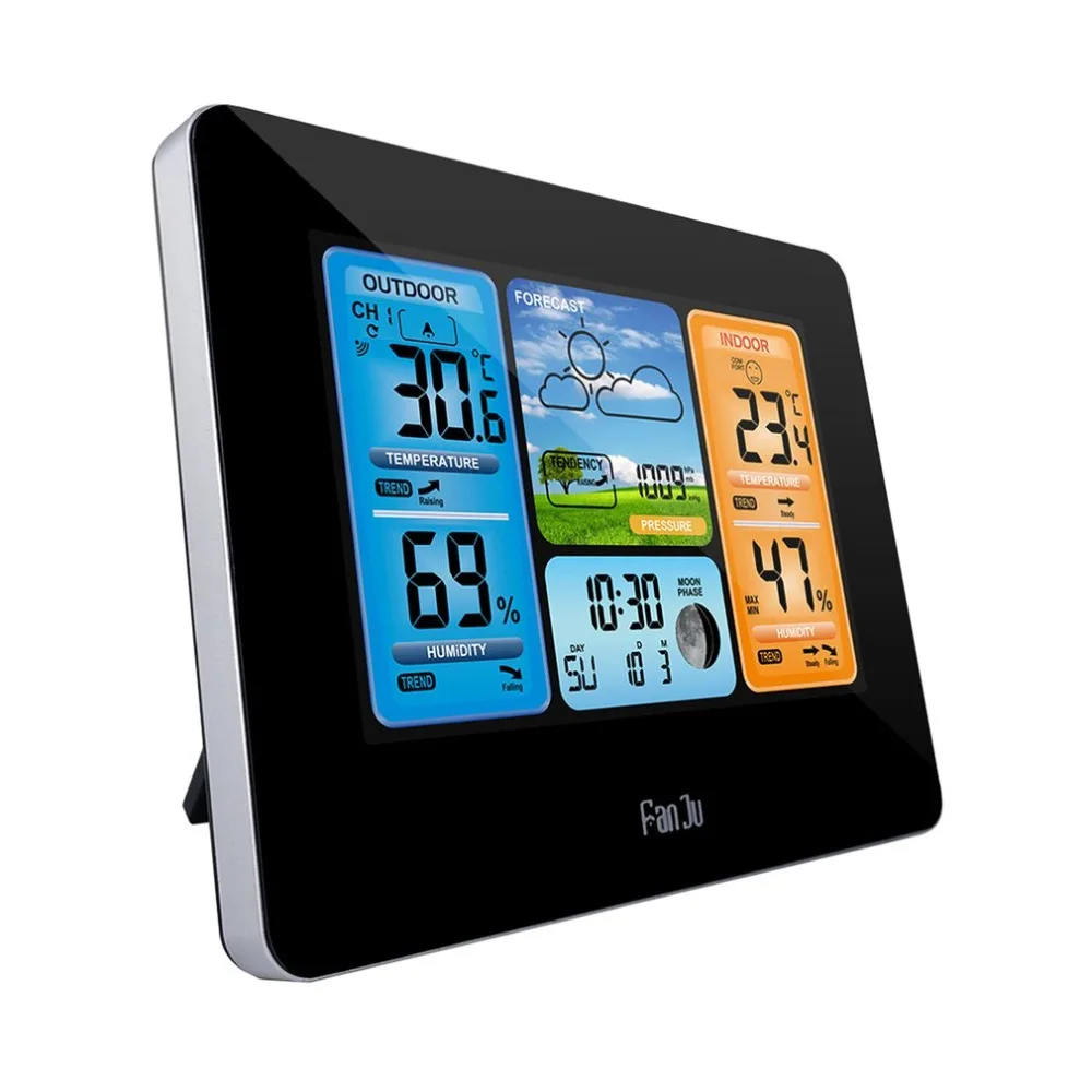LCD Weather Forecast Alarm Clock Perpetual Calendar Electronic Weather Station
