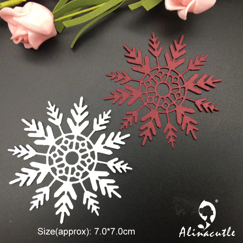 

Die Cut Metal Cutting Winter Snowfalkes Alinacraft Scrapbook Album Papercraft Handmade Card Stencil Art Cutter Punch Die