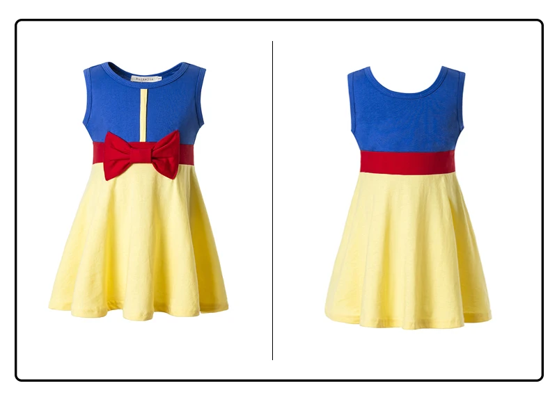 Girls Clothing snow white princess dress Clothing Kids Clothes,belle moana Minnie Mickey dress birthday dresses mermaid costume cute baby dresses