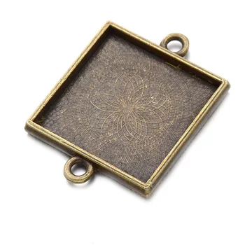 

5pcs 3 Colors 37.6*27.9mm Cabochon Cameo Base Tray Bezel Blank DIY handmade necklace alloy round bottom accessories