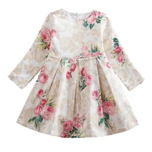 Girls Dresses New 2019 Clothes for Girls Cotton Floral Print Dress Kids Thicken Princess Dresses for Girls Party Toddler Dress flower girls dress the princess dress for girls 3d cotton fabric party dresses kids vase print vest royal clothing 4y 14y