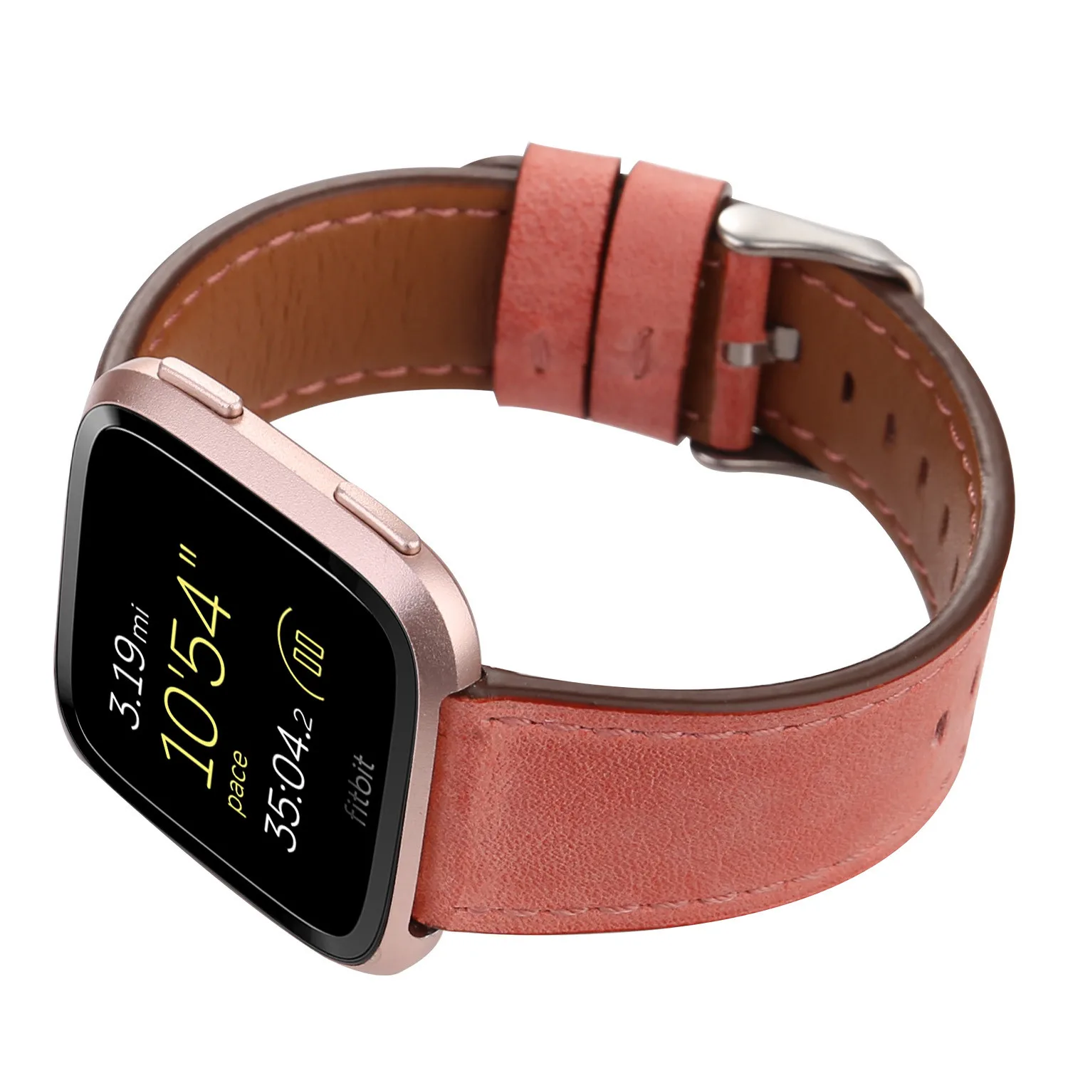 Для женщин и мужчин тонкий мягкий кожаный ремешок для часов Ремешок Для Fitbit Versa браслет Quick Release Band заменить мужчин t 522