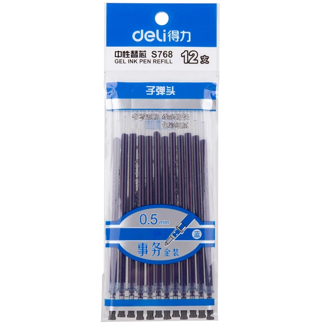 Buy Deli 0.5mm Gel Pen Refill Stationery 12pcs/Pack