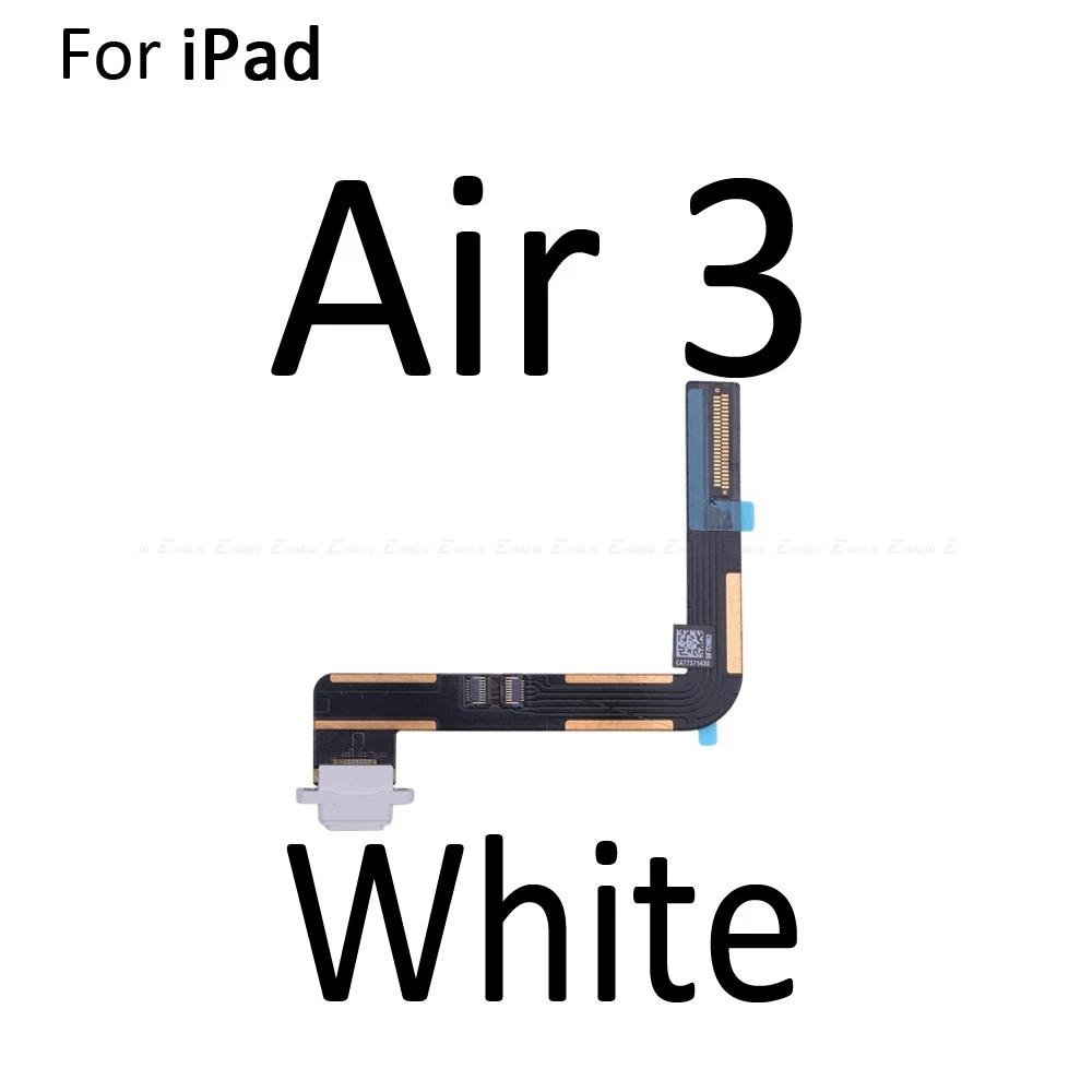 USB Charging Port Dock Plug Connector Charger Flex Cable For iPad 4 Air 2 3 - Цвет: Air 3 2019 White