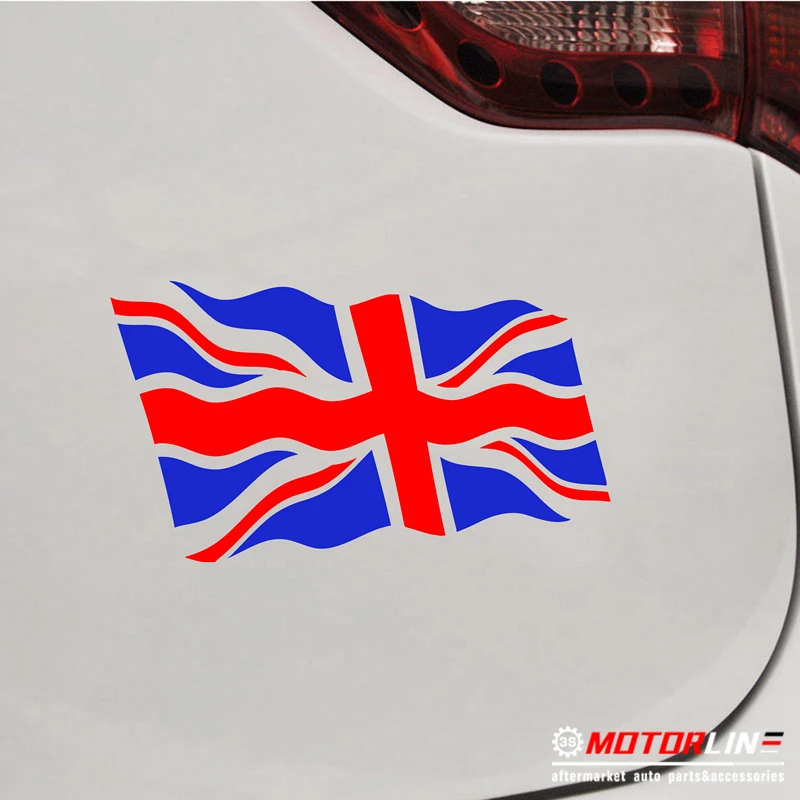 

UK Waving Flag Union Jack British Decal Sticker Car Vinyl pick size no bkgrd
