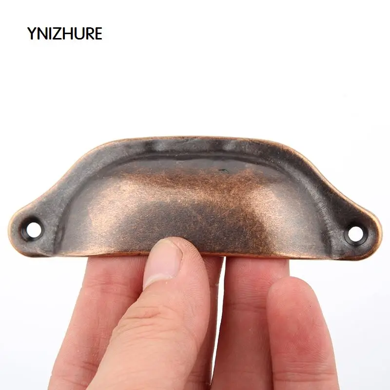YINZHURE 10pcs 33*98mm Retro metal kitchen drawer door handle furniture knob knob hardware cabinet antique bronze shell handle