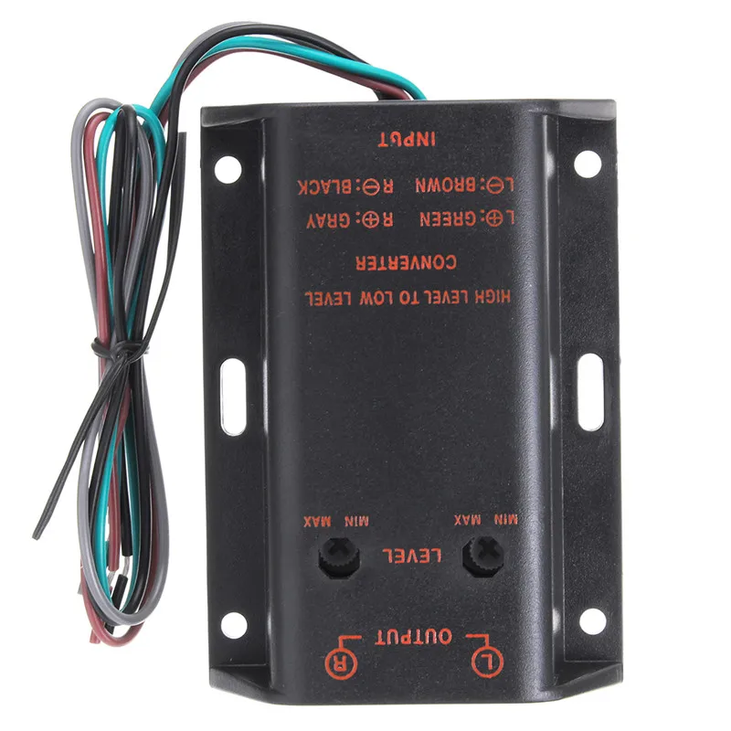 Автомобильный аудио динамик высокого и низкого уровня линейный выход адаптер