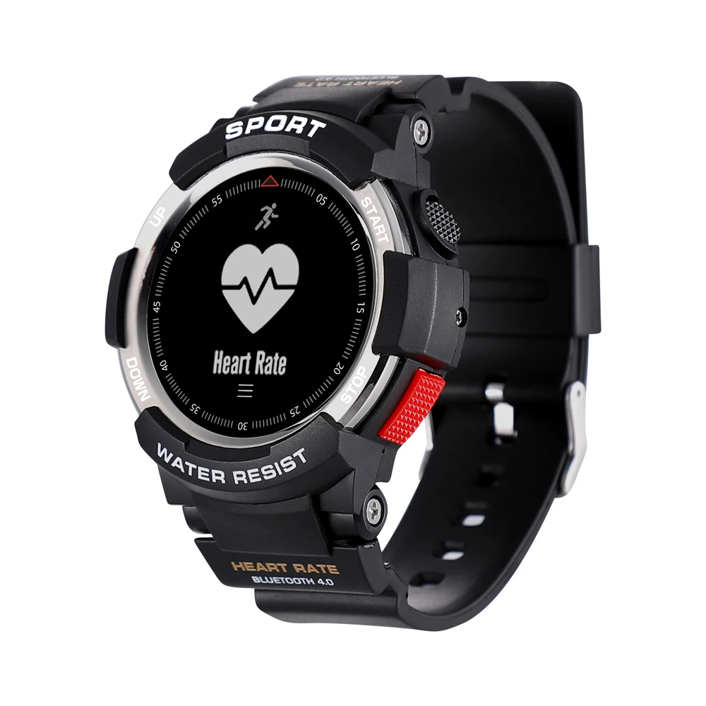 No.1 F6 Smartwatch IP68 Waterproof Bluetooth Heart Rate Monitor Remote Camera Watch Outdoor Sports Smartwatch For IOS Android
