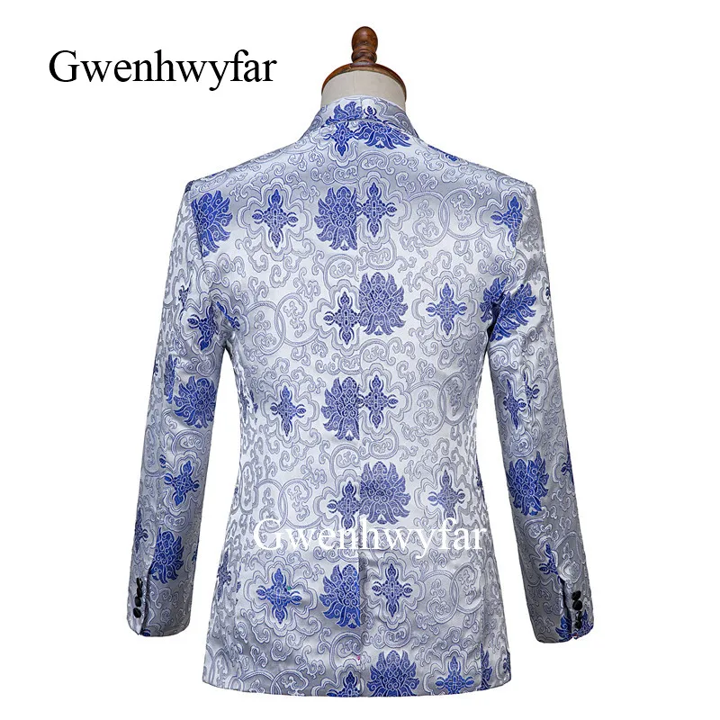 Свадебные костюмы Gwenhwyfar на заказ 2019 новый дизайн сине белый фарфоровый