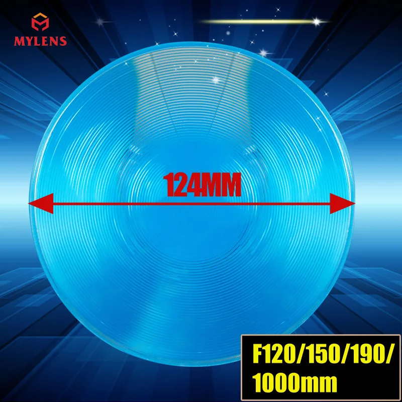 

124mm Dia Round Optical PMMA Plastic Big Solar Fresnel Lens long Focal Length 1000mm Solar Concentrator Large Magnifying Glass