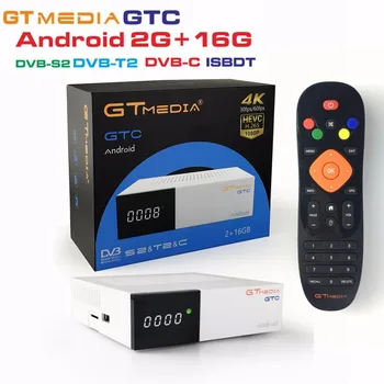 

[Genuine] GTMedia GTC Satellite Receiver DVB-S2/C/T2 ISDB-T Amlogic S905D android 6.0 TV BOX 2GB RAM 16GB ROM BT4.0