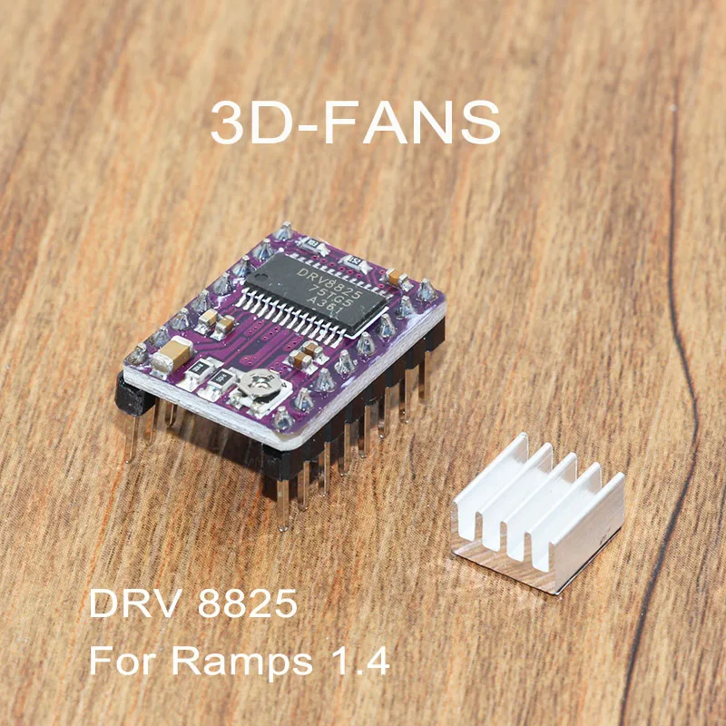 Драйвер шагового двигателя DRV8825 StepStick с радиатором для Ramps 1 4 Reprap PCB модуль 3D