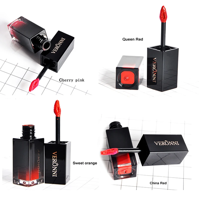 

VERONNI 6 colors changing Lipstick Stain tube Glitter Makeup Lip Tint Tattoo Lipstick Cosmetic Matte Liquid Lipgloss
