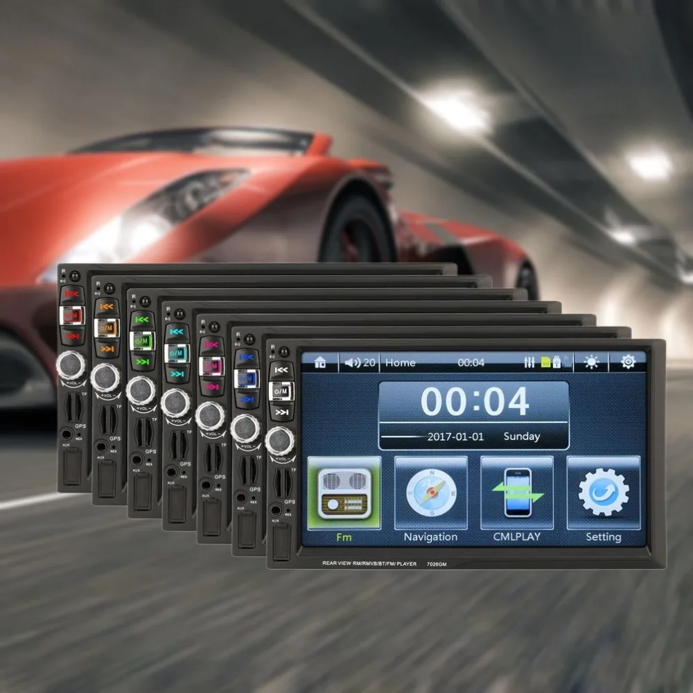 

7026GM 7 inch GPS Navigation Car FM 2 Din Radio Multimedia Player Touch Screen Bluetooth MP4 MP5 Mirror Link Device
