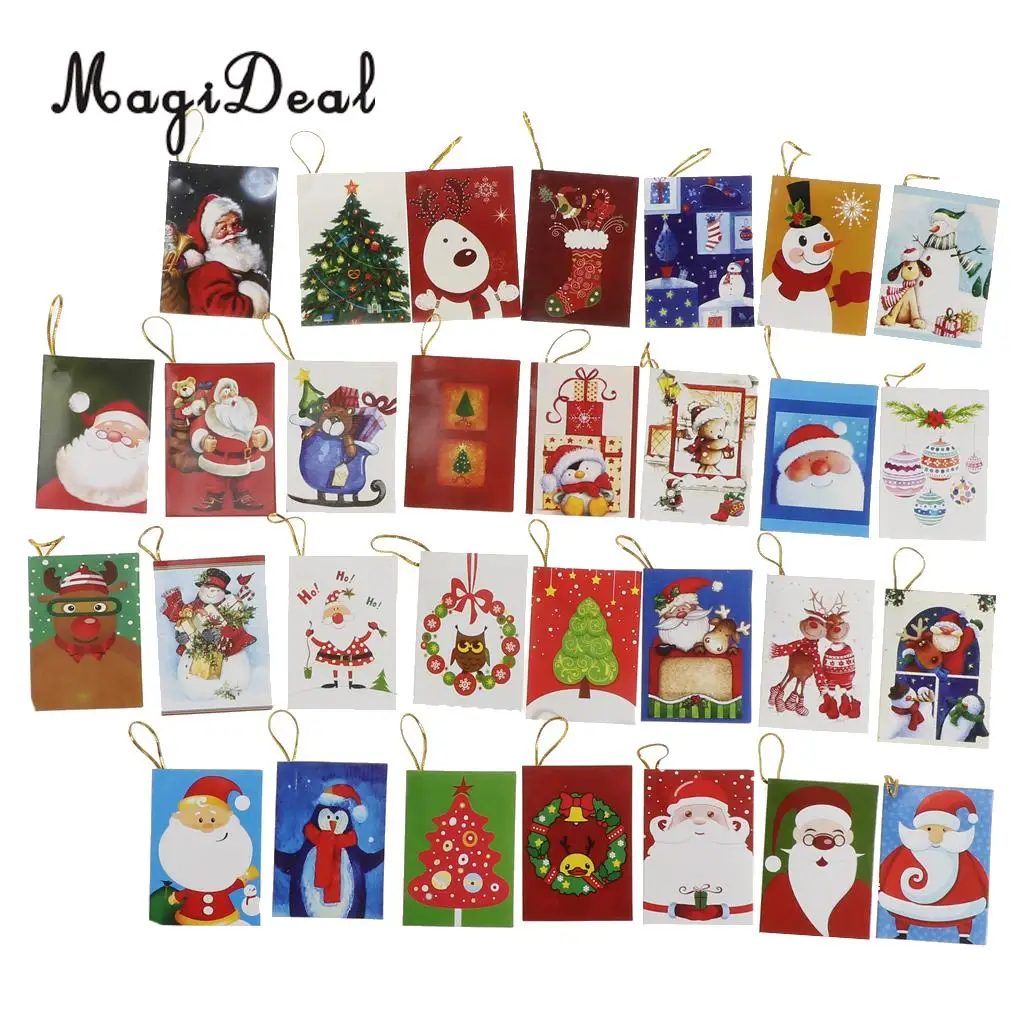 240pcs Christmas Paper Message Cards Hanging Gift Cards Tags Xmas Tree Decor