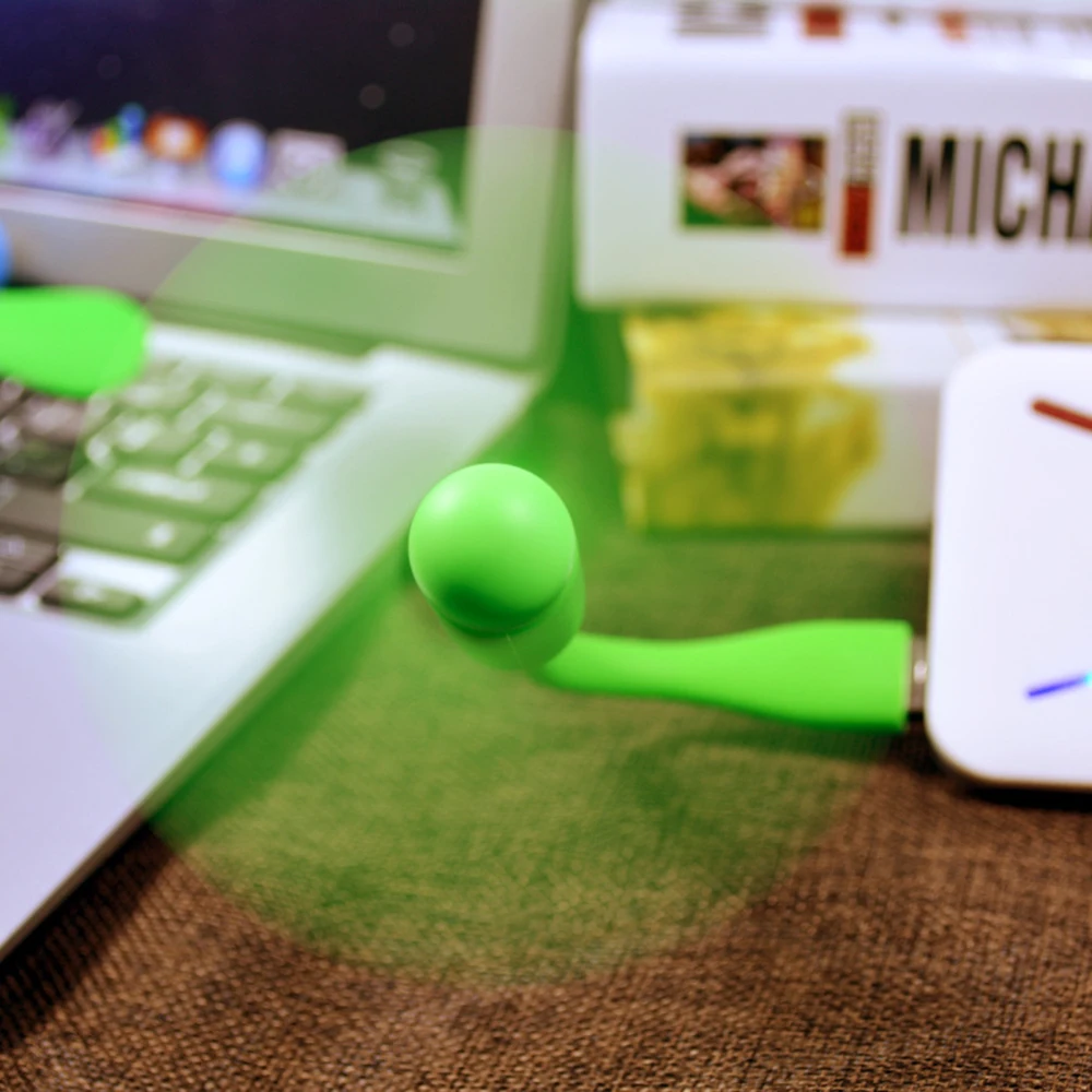 Creative USB Fan Flexible Portable Mini Fan and USB LED Light Lamp Xiaomi Book For Power Bank Notebook Computer Summer Gadget