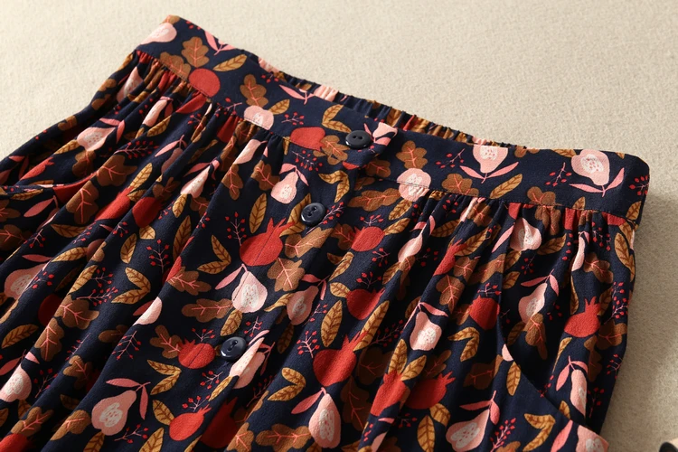 Французская летняя Праздничная Женская юбка дышащая струящаяся вискозная однобортная плиссированная юбка с карманом