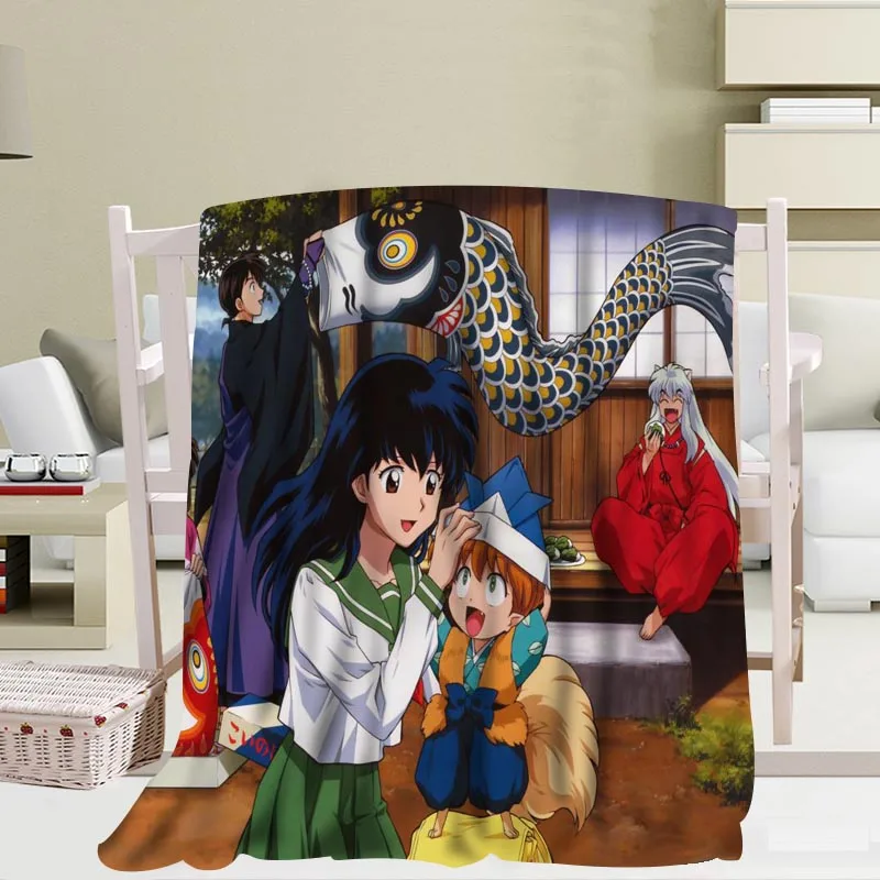 مخصص إينوياشا بطانية كنبة مكتب بطانية المحمولة بطانية ناعمة السرير الطائرة السفر الكبار المنزل بطانية مخصص إينوياشا بطانية كنبة مكتب بطانية المحمولة بطانية ناعمة السرير الطائرة السفر الكبار المنزل بطانية