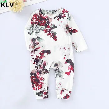 

Newborn Baby Girls Floral Print Long Sleeve Clothes Romper Jumpsuit Playsuit