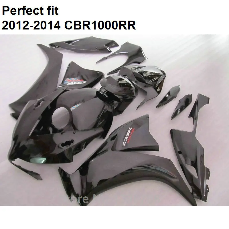 Новый комплект обтекателей для мотоцикла Honda injection CBR 1000RR 12 13 14 Черных Пластиковых