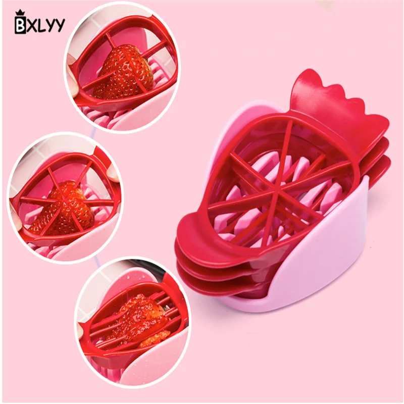 

BXLYY New Kitchen Mini Strawberry Slicer Cutting Machine Kitchen Gadget Fruit Tool 1pc Cake Decorating Tools Wedding New Year.7z