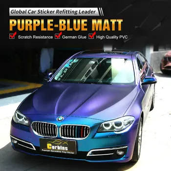

Top trend! Magic Diamond Chameleon Purple to Blue Vinyl Car Wrap for Full Body Styling