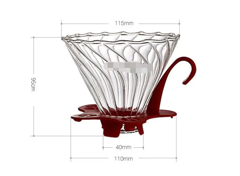 Hot Selling Newest Ladder Hand Punch V60 Glass Filter Cup Household Hand Punch Coffee Pot Hand Punch Coffee Set