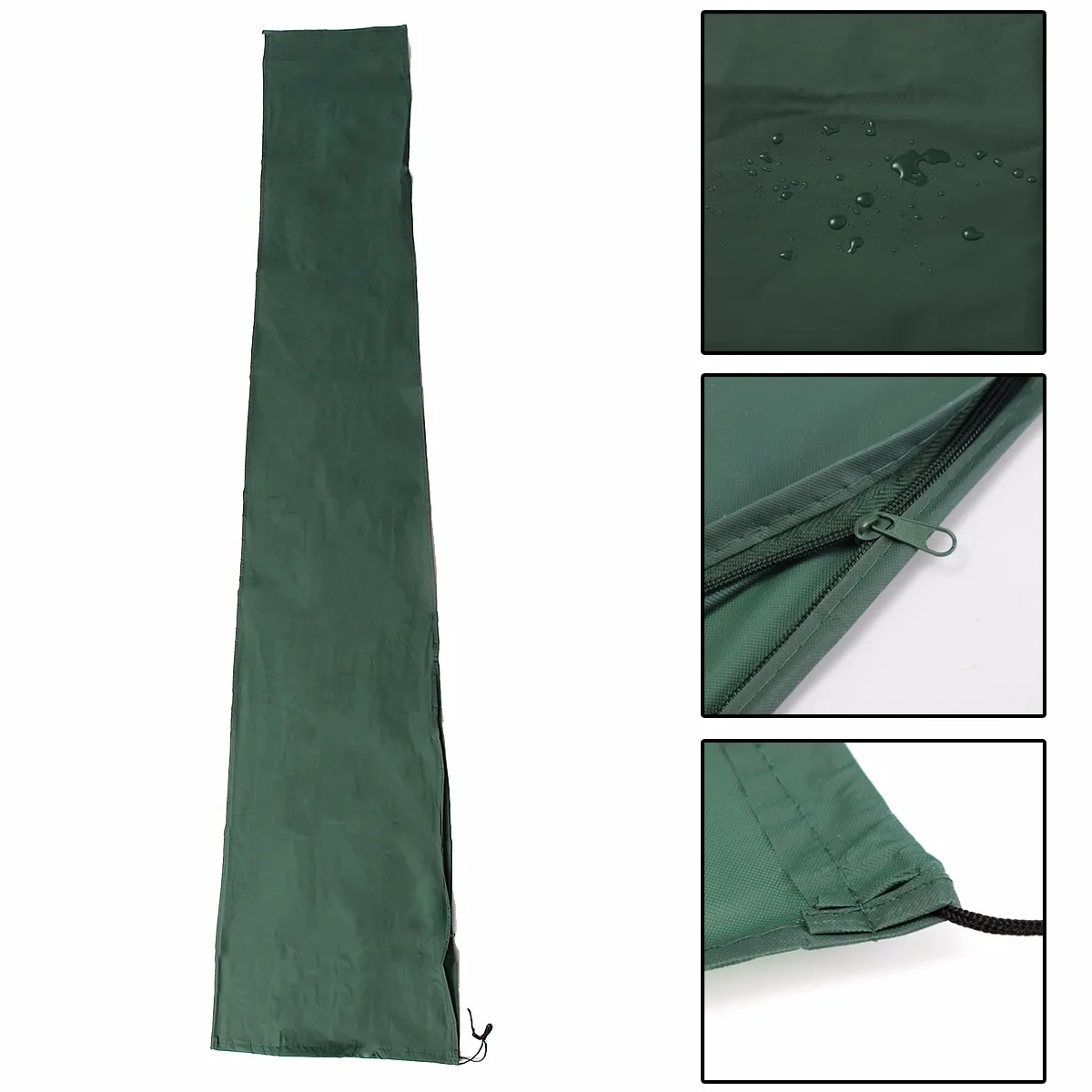 

New Polyethylene Garden Patio Parasol Umbrella Cover Bag Green Fit 7ft Umbrella +Draw String Neck 190x96cm
