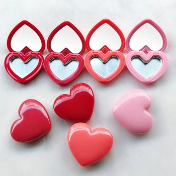 

30pc Love Heart Shape Empty Eyeshadow Case Rouge Lipstick Box Pigment Palette Refillable Foundation Makeup Dispenser with Mirror