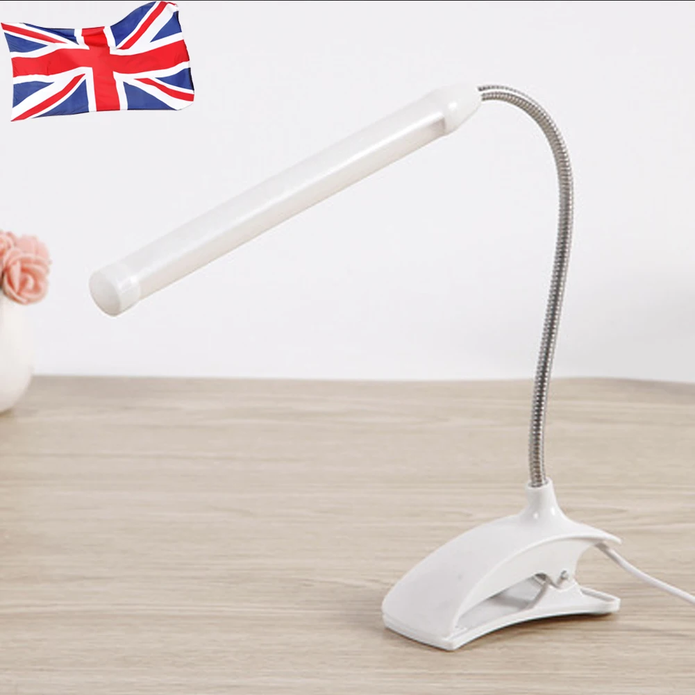 USB гибкая светодиодная лампа для чтения с зажимом рядом с кровати настольная лампа книга лампа новая