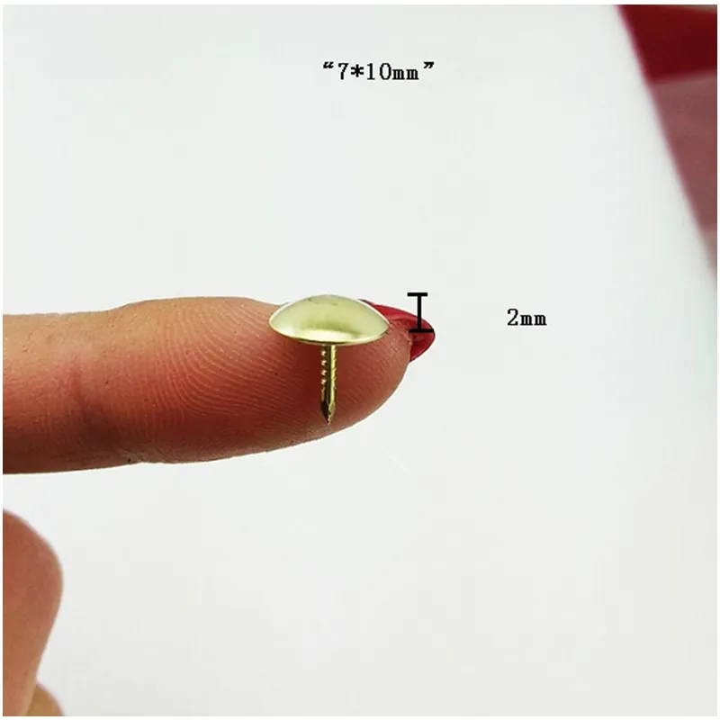 Желтая металлическая Обивка Ногтей, антикварный чехол для ювелирных изделий, коробка для дивана, Декоративная прищепка-шпилька, декоративные мебельные гвозди, 10 шт