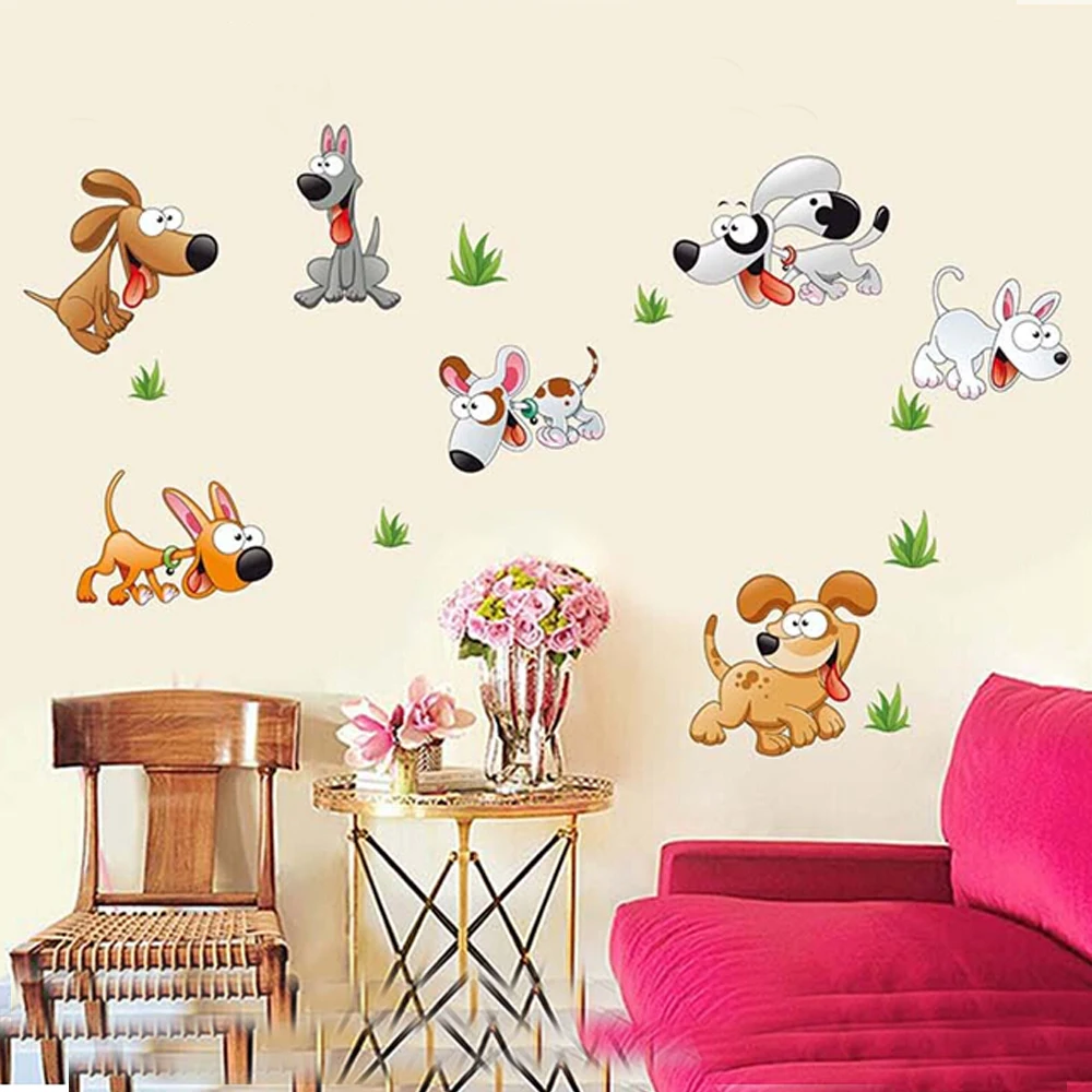 

3D baby bedroom wall sticker dog art mural removable living room wall poster art wall pictures