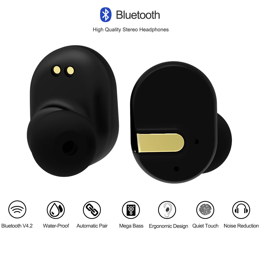 ALWUP UPI8 Bluetooth наушники для телефона 3D стерео беспроводные гарнитура с power bank huawei